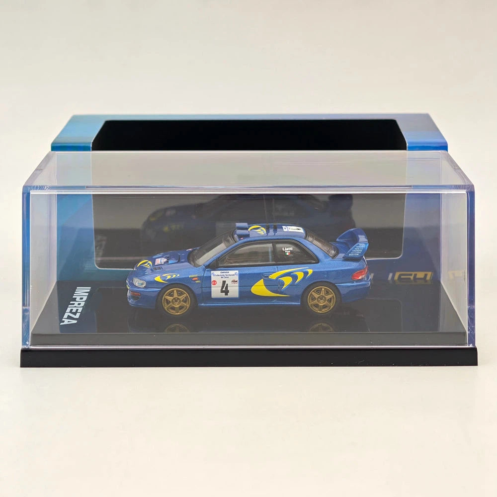 Hobby Japan 1:64 IMPREZA WRC 1997 #4 TOUR DE CORSE HJR642041D Blue Alloy model