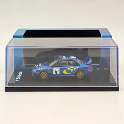 Hobby Japan 1:64 IMPREZA WRC 1997 #4 TOUR DE CORSE HJR642041D Blue Alloy model