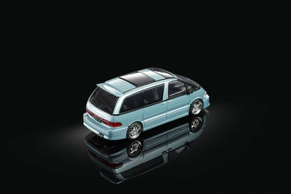 MORTAL 1:64 Classic MPV Previa Van Ice Blue Diecast Model Car Collection Gifts