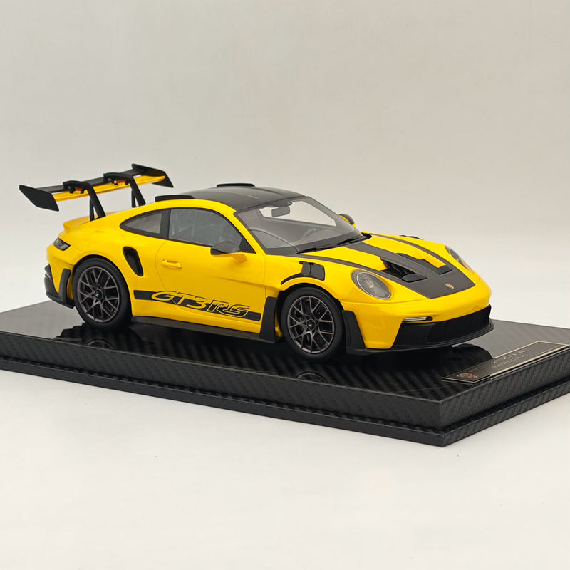 AI MODEL 1/18 Porsche 992 GT3 RS YELLOW Resin High-Quality Collection Car Model