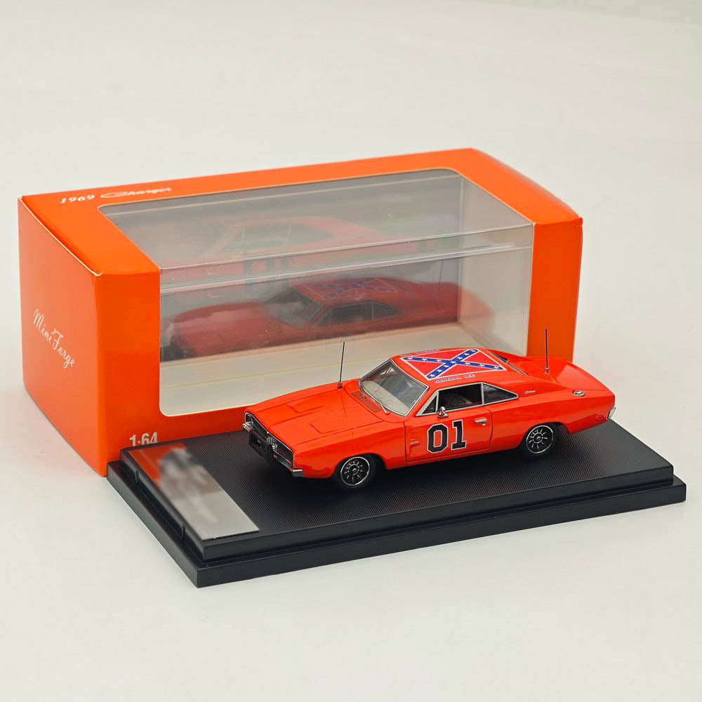 Mini Forge 1:64 1969 Charger RT style General Lee / with 1600 HP Twin-Turbo LS Diecast Motor Limited Edition Diecast Model Car