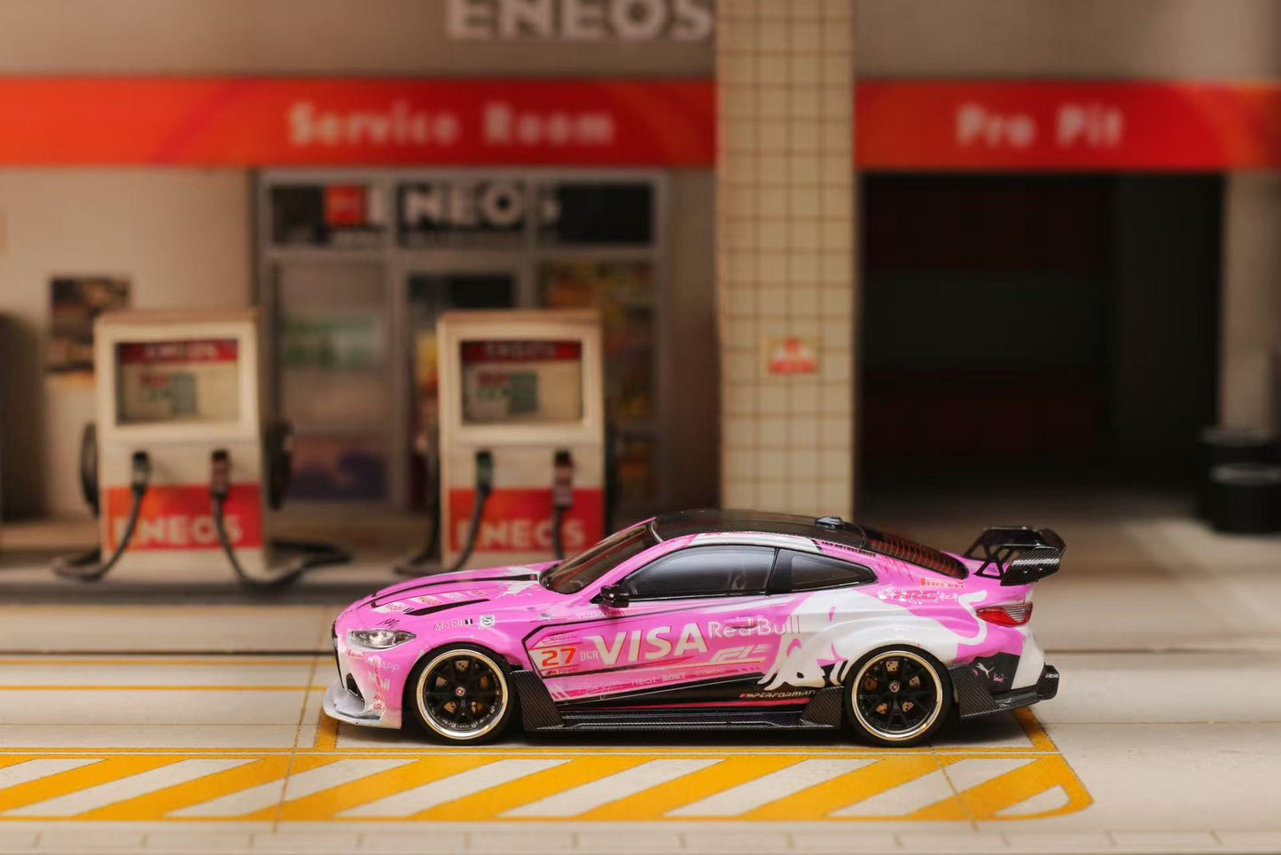 SW 1:64 G82 M4 Pink Bull Widebody Sports Diecast Model Car Limited Edition