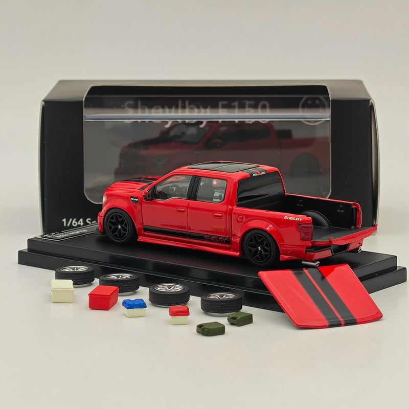 Funny Model 1/64 Scale Ford SHELBY F-150 Shelby Super Snake Pickup Diecast Red