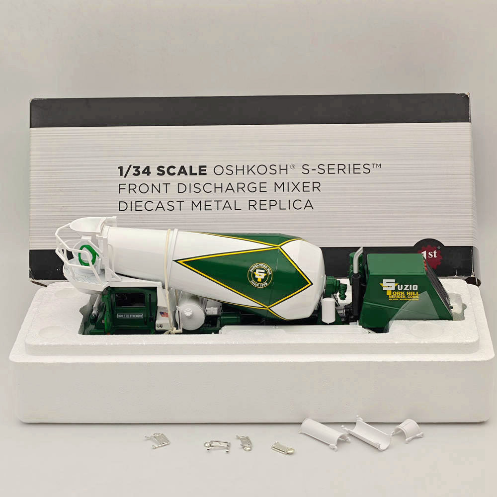 First Gear 1/34 Oshkosh Front Discharge Mixer Green 19-4189 Diecast Metal Replica Collection