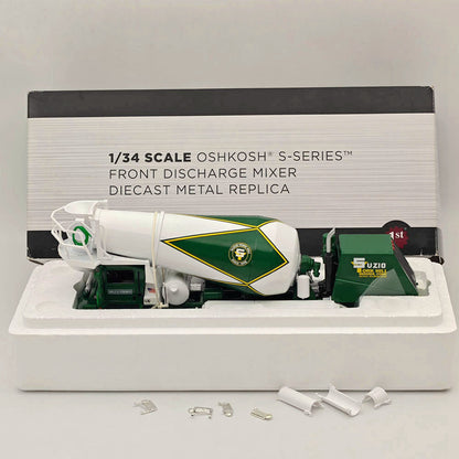 First Gear 1/34 Oshkosh Front Discharge Mixer Green 19-4189 Diecast Metal Replica Collection
