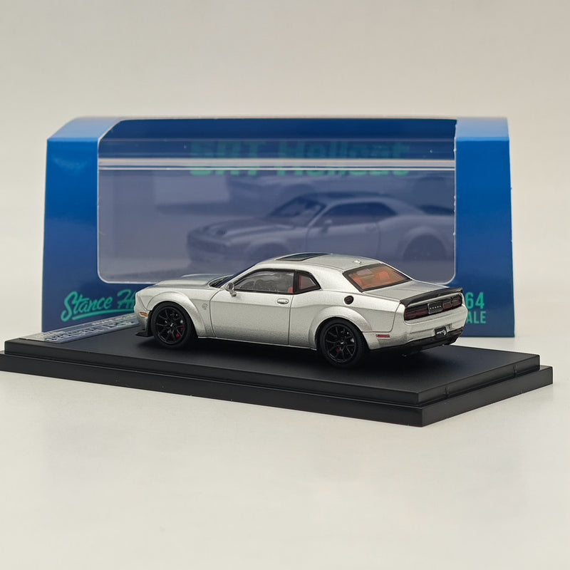 1:64 SH Dodge  SRT Hellcat Muscle Sports Silver Diecast Models Car Collection