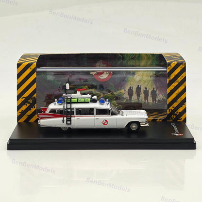 1/64 YS Cadillac Ghostbusters Ecto-1 Diecast Model Minicar White Limited