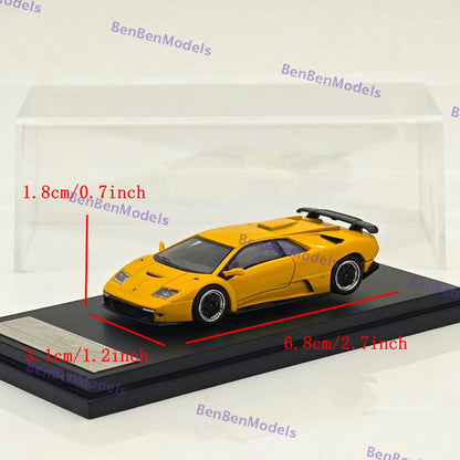 1:64 SH Yellow Diablo GT 1998 Racing Sports Model Diecast Models Car Limited