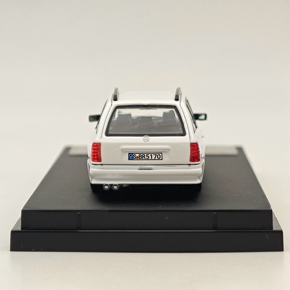 Tout nouveau Mortal 1:64 Mercedes-Benz S124 Travel Diecast Toys Modèles Collection Cadeaux Blanc/Noir 