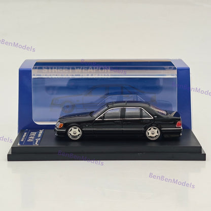 SW 1:64 W140 S600 Electroplated Wheel Hub Black Diecast Model Car