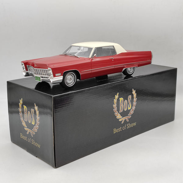 BOS 1:18 1967 Cadillac DeVille Red BOS240 Resin Models Car Limited Collection