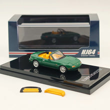 1/64 Hobby JAPAN Mazda EUNOS ROADSTER NA6CE AVEC COUVERCLE DE TONNEAU Vert HJ642025BGR Modèles moulés sous pression Voiture Collection limitée Auto Jouets Cadeau 