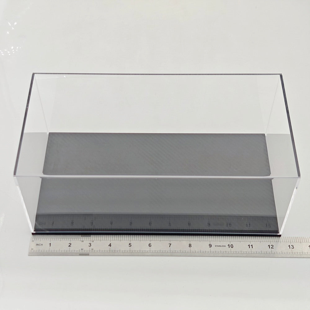 1:18 Diecast Model Display Box Acrylic Protector Dustproof Carbon Fiber Base