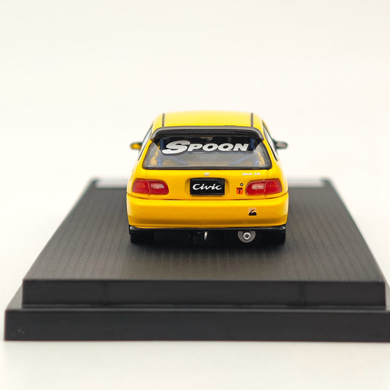 STREET WEAPON 1/64 Honda Civic EG6 Yellow Diecast Models Car Toy Limited 500 Collection