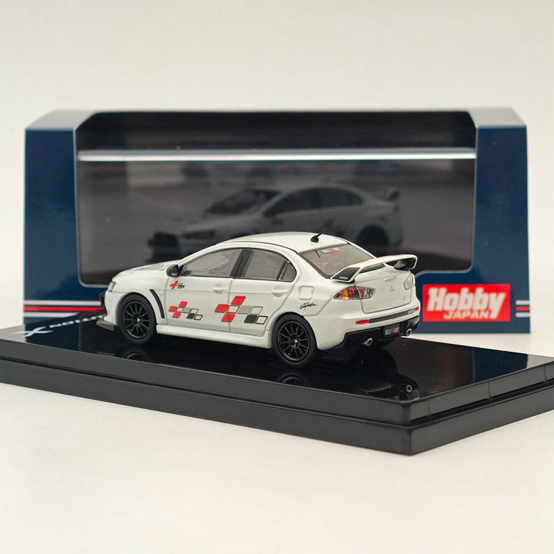 Hobby Japan 1/64 Mitsubishi Lancer Evolution X RALLIART White Pearl HJ643053BWP Diecast Model Car Limited Collection