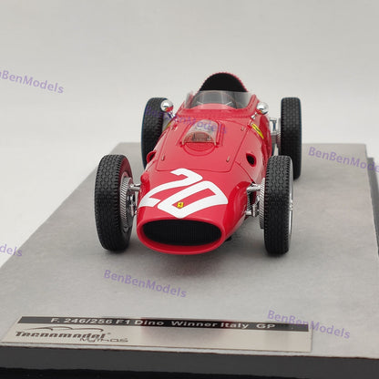 1/18 Tecnomodel Mythos Ferrari 246/256 F1 Dino Winner ltaly GP P.Hills 1960 #20