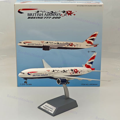 1:200 ARD British Airways Boeing 777-200 / G-YMML / ARDBA84 / WITH STAND/Diecast