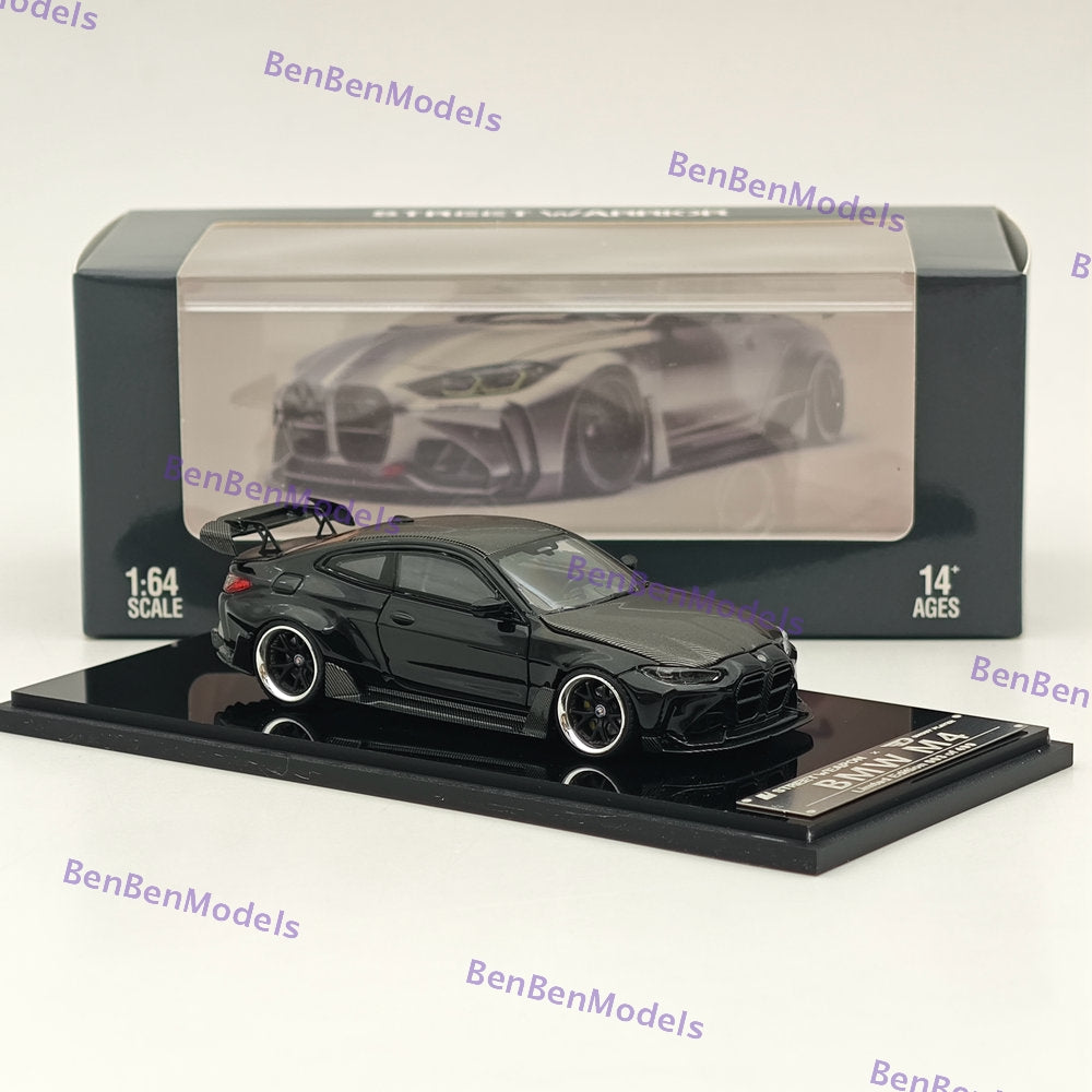 1/64 STREET WARRIOR SW BMW M4 Black Diecast Models Car Limited Collection