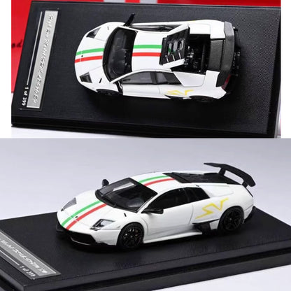 HRM 1:64 Lamborghini PK Murciélago LP640 Modèle Alliage Capot Ouvrant Grande Pièce de Collection Blanc