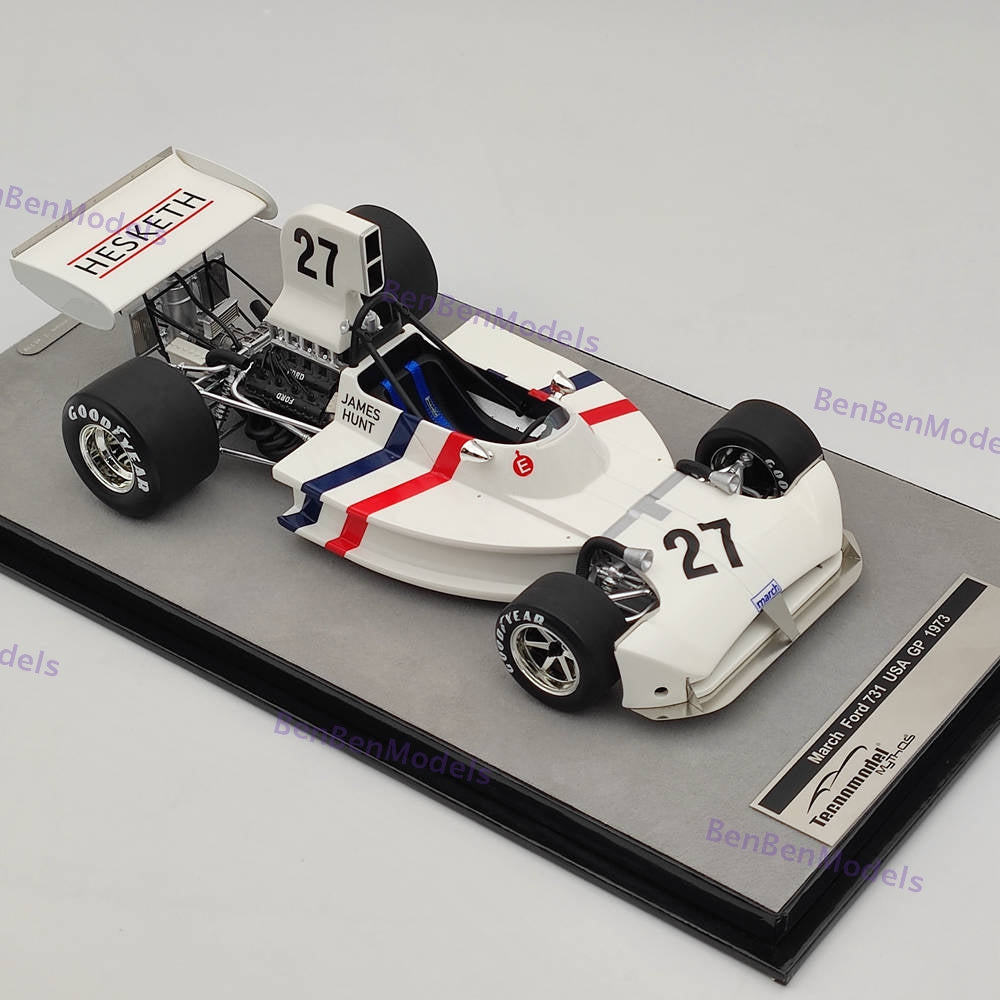 1/18 Tecnomodel March Ford 731 1973 USA GP #27 James Hunt TM18-289D Resin Model