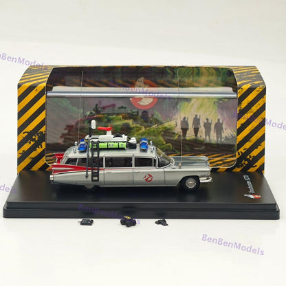 1:64 YS Ghostbusters Ecto-1 Varnish Diecast Model Minicar Limited