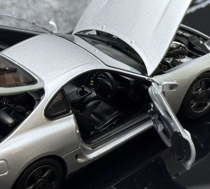 LCD 1:43 Toyota Supra A80 Alloy Fully Open Diecast Car Model Collectible Gifts