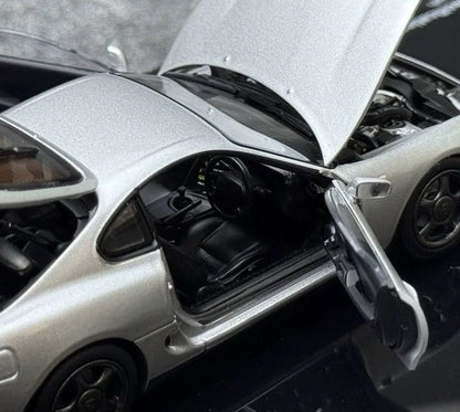 LCD 1:43 Toyota Supra A80 Alloy Fully Open Diecast Car Model Collectible Gifts