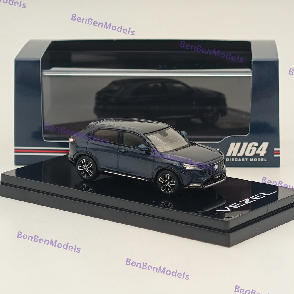 1/64 Hobby Japan VEZEL e: HEV Z Midnight Blue Beam Metallic Diecast HJ641071ABL
