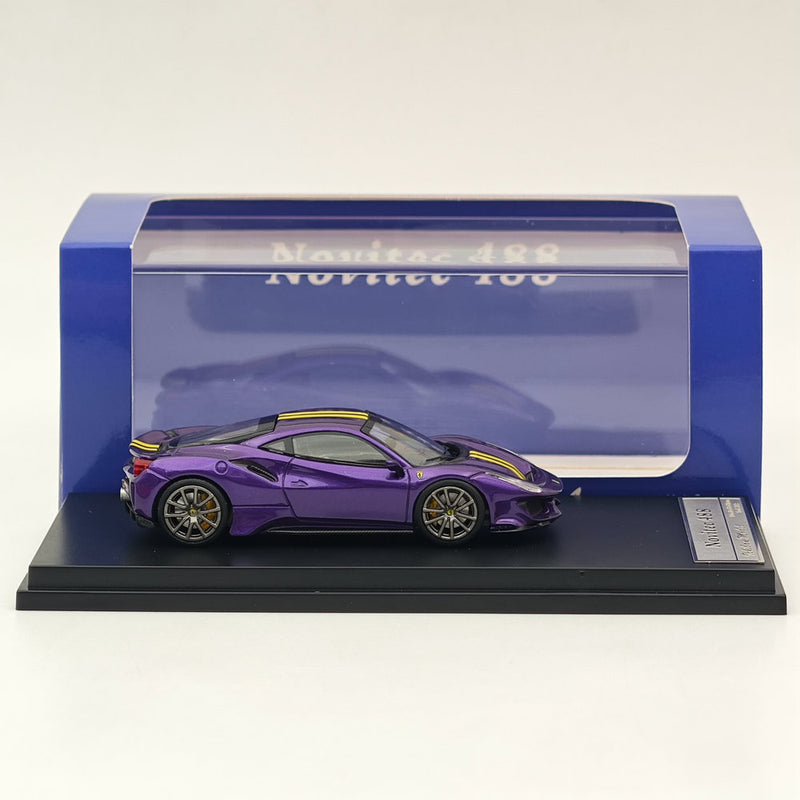 Ichilan 1:64 Ferrari Novitec 488 Pista Purple Super Racing Sports Model Diecast