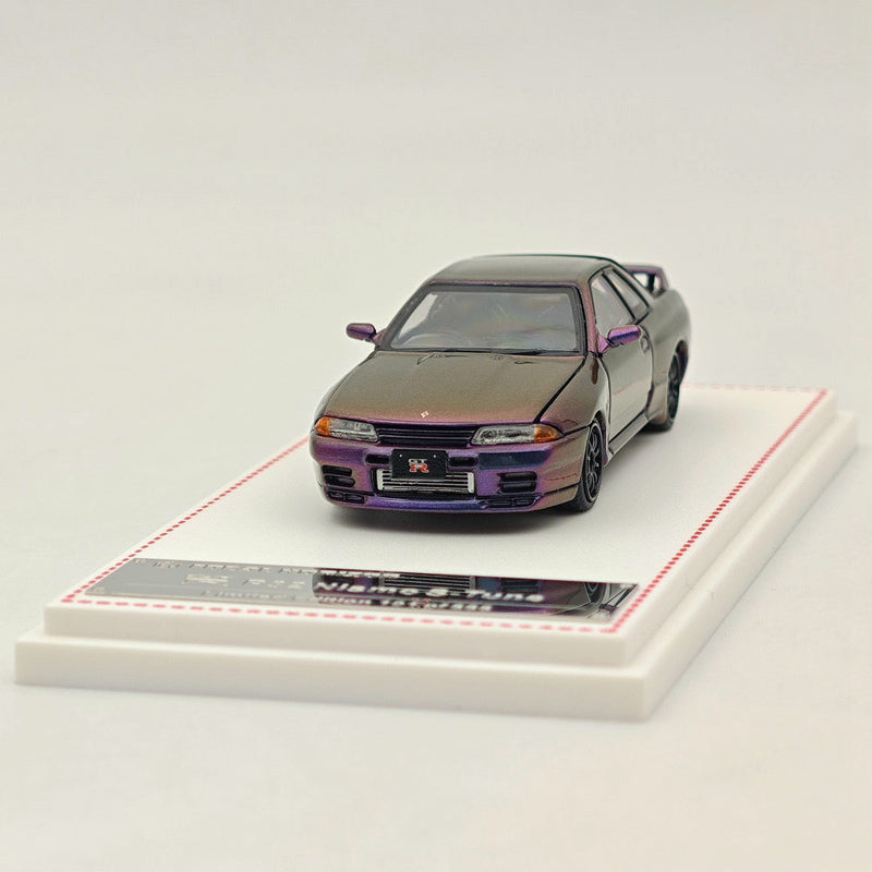 1:64 FH Nissan Skyline GTR R32 Nismo S-Tune Sports Purple Model Diecast Metal Collection Auto Gift