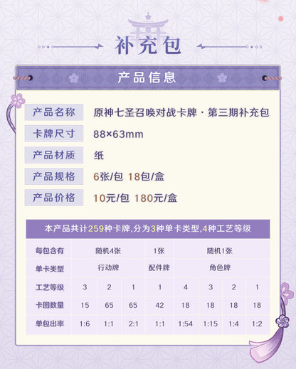 SHININGSOUL GENSHIN IMPACT Official TCG Booster Box Anime Game Card New Wave 3