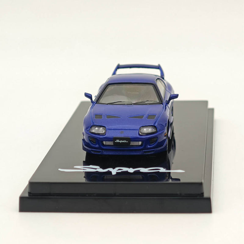 Hobby Japan 1/64 Toyota SUPRA (JZA80) JDM CUSTOMIZED VERSION BLUE MICA METALIC HJ644042BL Diecast Models Car Collection