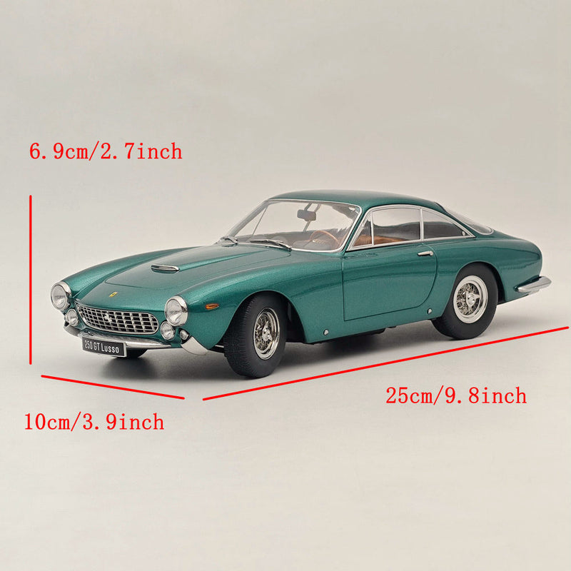 KK-Scale 1:18 Ferrari 250 GT Lusso 1962 Green Diecast Models Car Collection