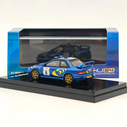 Hobby Japan 1:64 IMPREZA WRC 1997 #4 TOUR DE CORSE HJR642041D Blue Alloy model