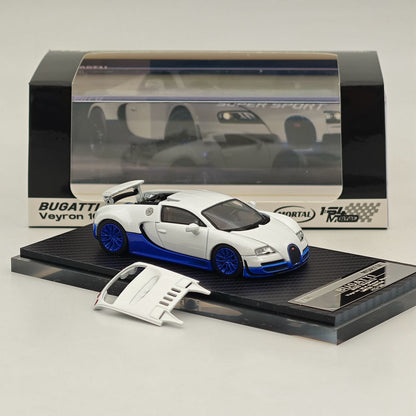 Mortal 1:64 Bugatti Veyron Super Sport Car Models Diecast Toys Collection Gifts Miniature Metallic Two-Tone