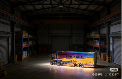1/64 GCD Fuso LB Liberty Walk Chameleon Transporter HEC 2026 Diecast Car Model Container Truck
