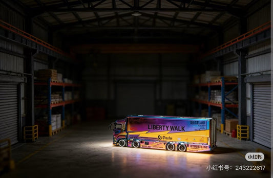 1/64 GCD Fuso LB Liberty Walk Chameleon Transporter HEC 2026 Diecast Car Model Container Truck