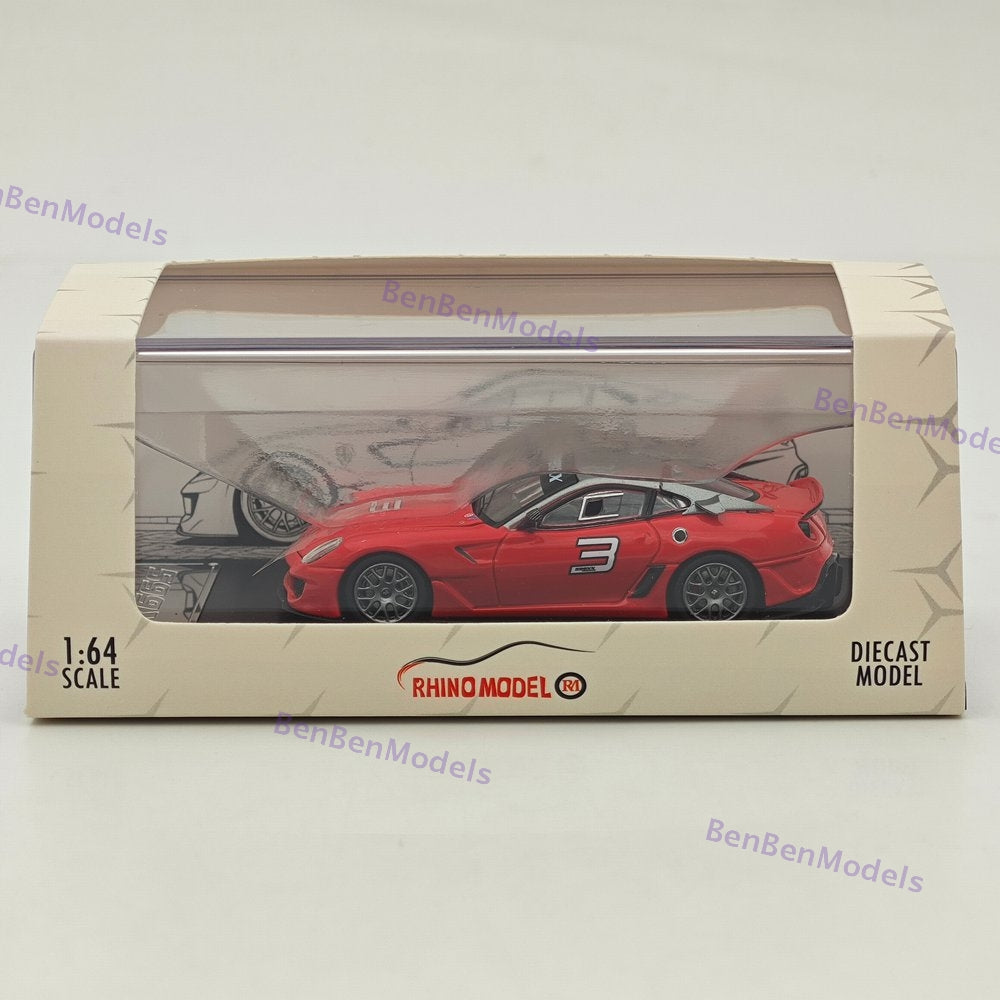 RM 1:64 Ferrari 599XX #3 Red Racing Sports Model Diecast Car Model Collection