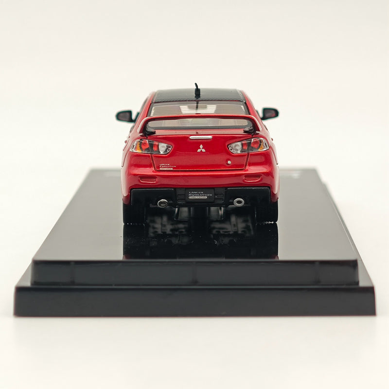 Hobby Japan 1/64 Mitsubishi Lancer Evolution X Final Edition Red Metallic Carbon Roof HJ642053BR Diecast Model Car Limited Collection