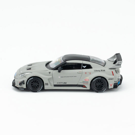 Minigt 1:64 GT R 35gt rr Combat Gray Lbwk Modified Alloy Car Model 1248