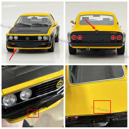 1:18 BOS Opel Manta TE2800 1975 Yellow/Black BOS068 Resin Car Limited Rare Used