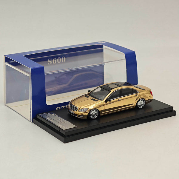 Street WARRIOR SW 1/64 Mercedes Benz S Class S600L W221 Chrome Gold Limited to 399 Diecast Models Car Collection