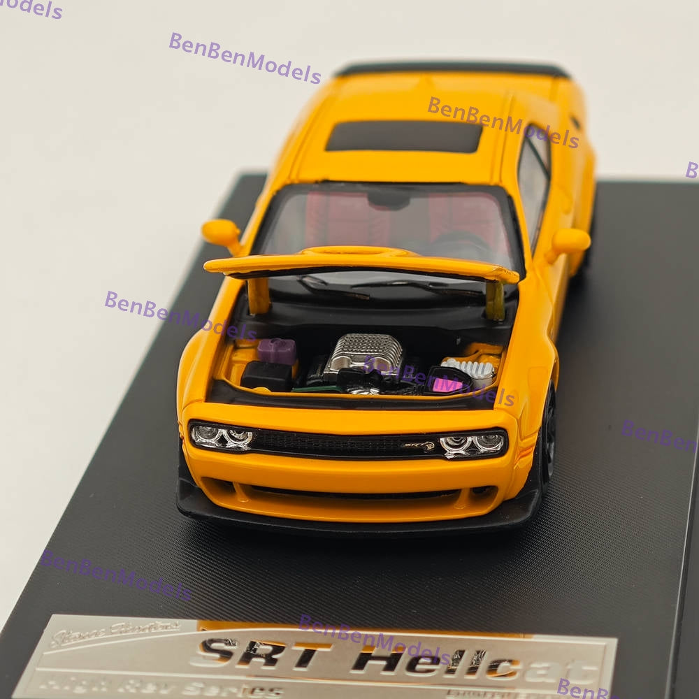 1:64 SH Dodge SRT Hellcat Muscle Sports Yellow Diecast Model Car Limited