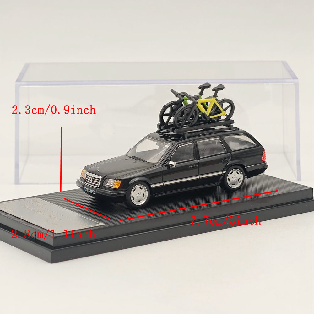 Tout nouveau Mortal 1:64 Mercedes-Benz S124 Travel Diecast Toys Modèles Collection Cadeaux Blanc/Noir 