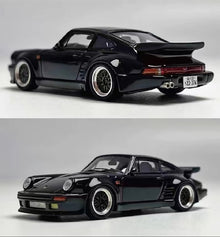 Master 1:64 pour Porsche 930 Turbo Black Bird Jouets moulés sous pression Modèles de voitures Collection Cadeaux Édition limitée 