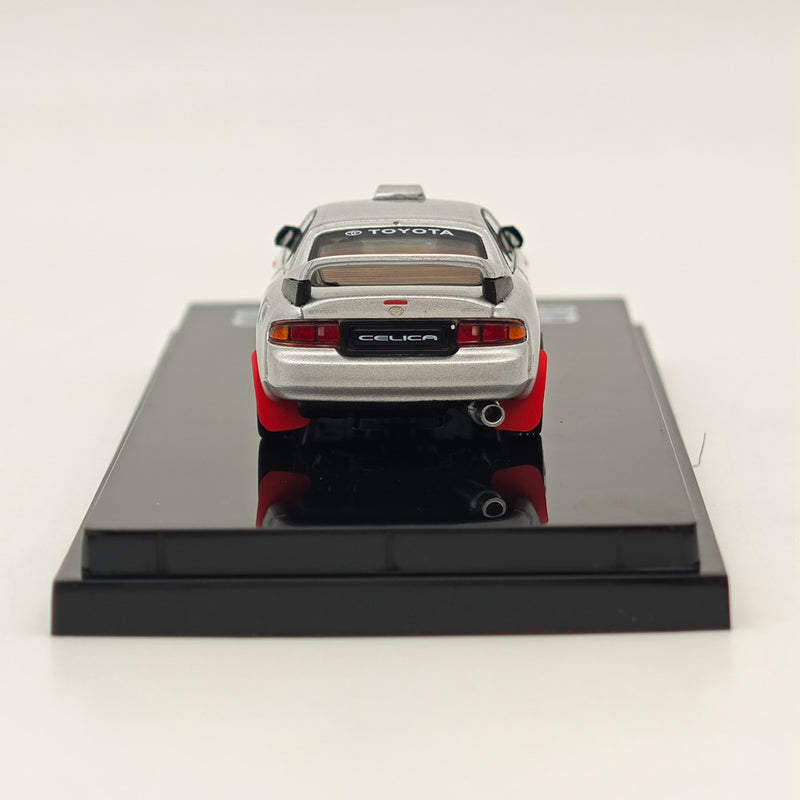 Hobby Japan 1/64 Toyota CELICA GT-FOUR WRC Edition (ST205) Customized Version / 8 Spokes Wheel HJ641064CS Silver Diecast Models Car Collection