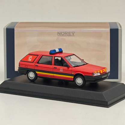1/43 Norev Renault 21 Nevada 1991 Pompiers Pompiers-VTULE Modèle Moulé Sous Pression Rouge 