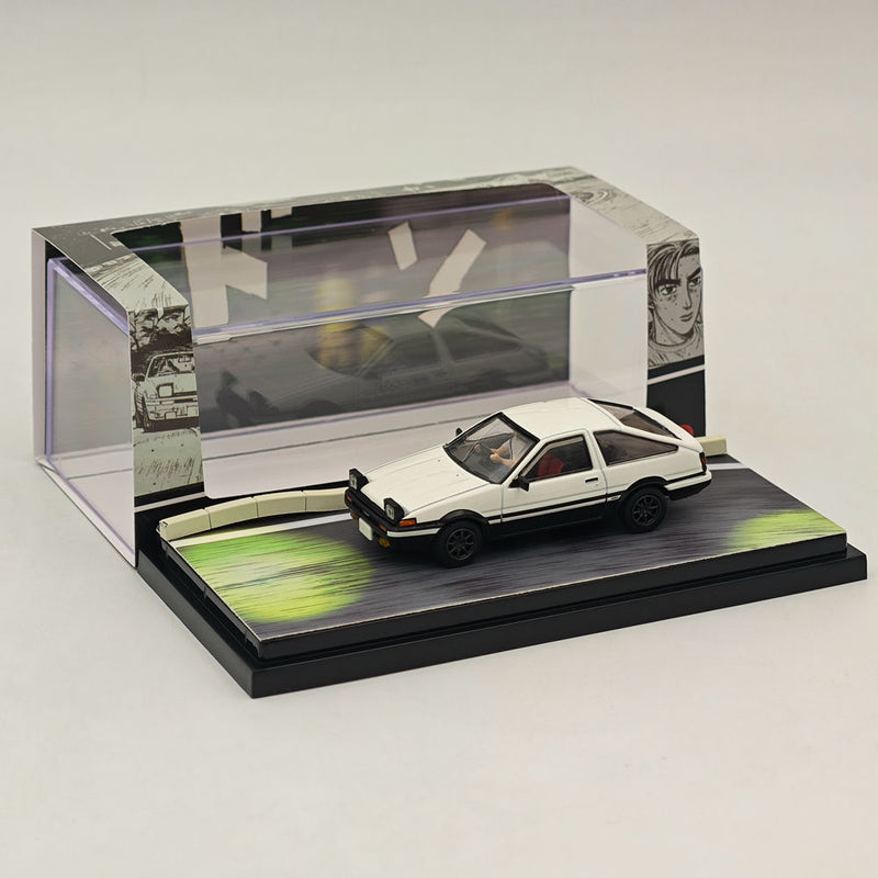 Hobby Japan 1/64 Toyota SPRINTER TRUENO GT APEX AE86 White INITIAL D HJ643008DB Diecast Model Car Limited Collection