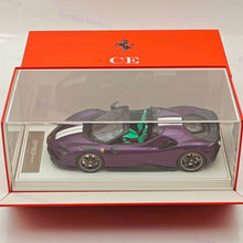 CE 1/18 Ferrari SF90 Spider Supercar Car Purple Resin Model Limited Collection