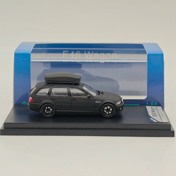 1:64 SH E46 Wagon Matte Black Diecast Model Car Limited Collection